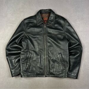 Danier Black Leather Bomber Jacket